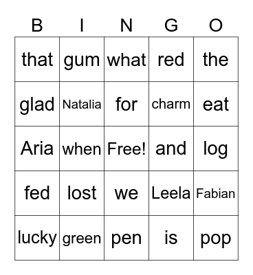 Bingo Card