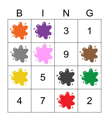 COLORS Bingo Card