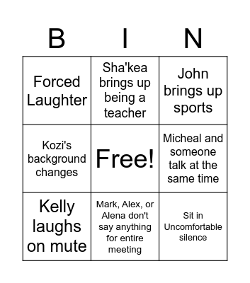 Sales Cohort Bingo Card