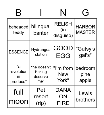 OFFSEASON BINGO Card