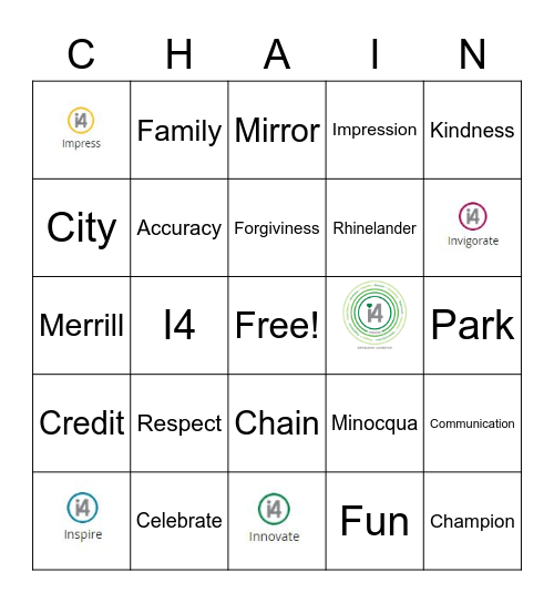 I4 Champion Bingo Card