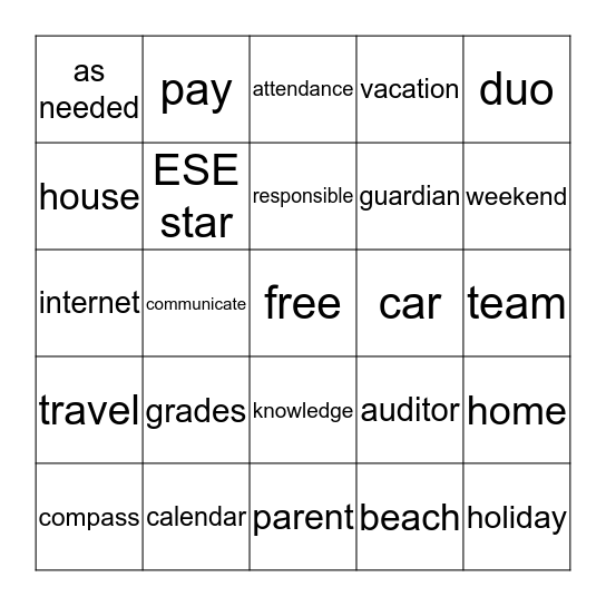 Bingo Card