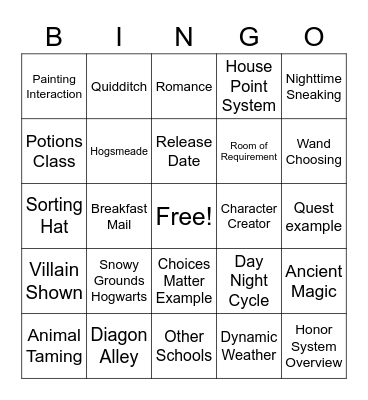 3/17/2022 HL Showing Predictions Bingo Card