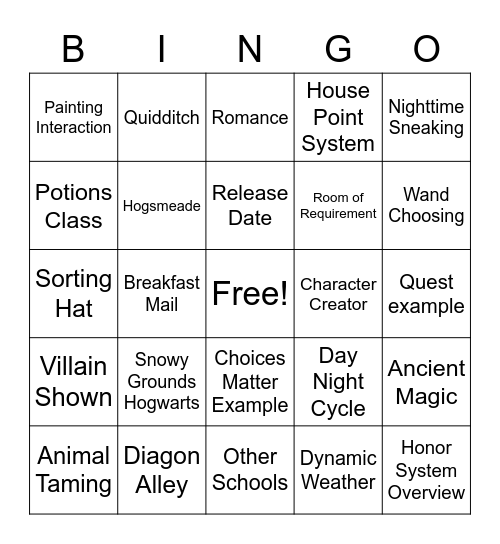 3/17/2022 HL Showing Predictions Bingo Card