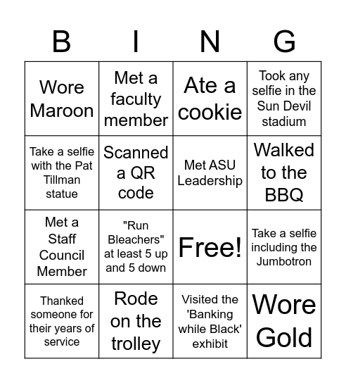 Employee Appreciation BBQ Bingo Card