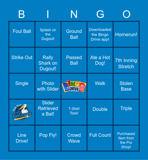 Pelicans Bingo Presented by Bingo Drive! Bingo Card