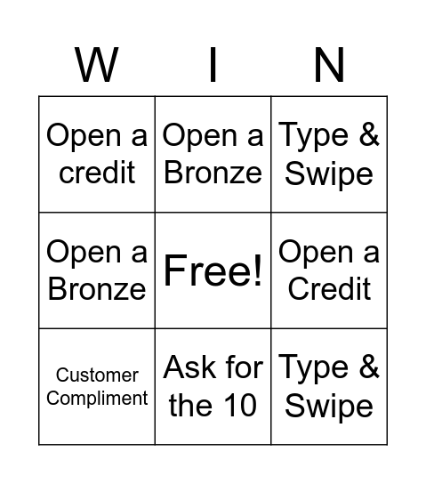 Macy's Brea Bingo Card