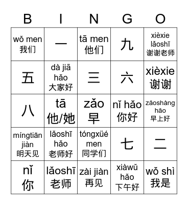 Year 7 CAT PREP Bingo Card