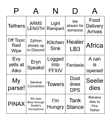 Raid time with Aiko! Bingo Card