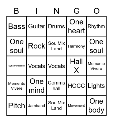 Cult Night Bingo Card