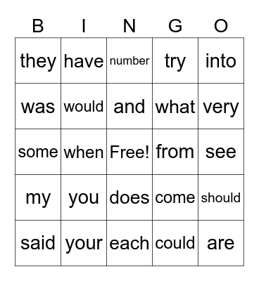 Bingo Card