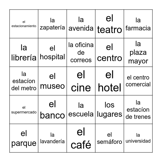 Ch 13 Part 1 Vocab Bingo Card