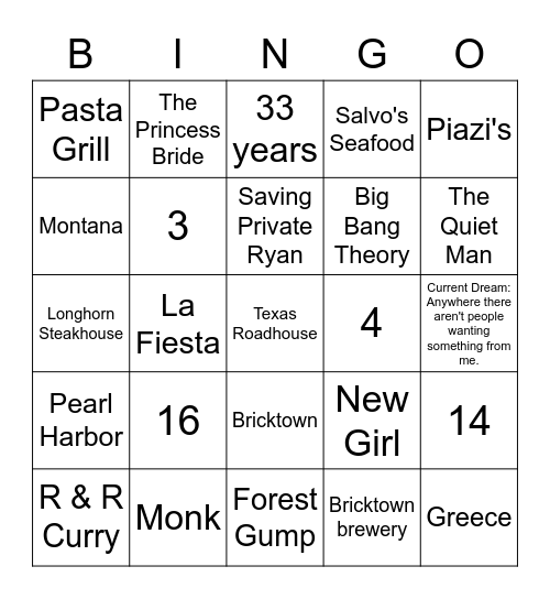 AMS Staff Member Bingo Card