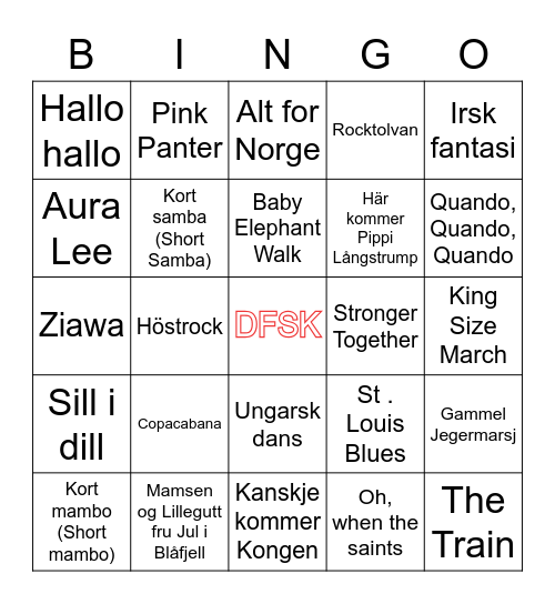 KORPS Bingo Card