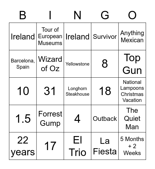 AMS Staff Bingo Card