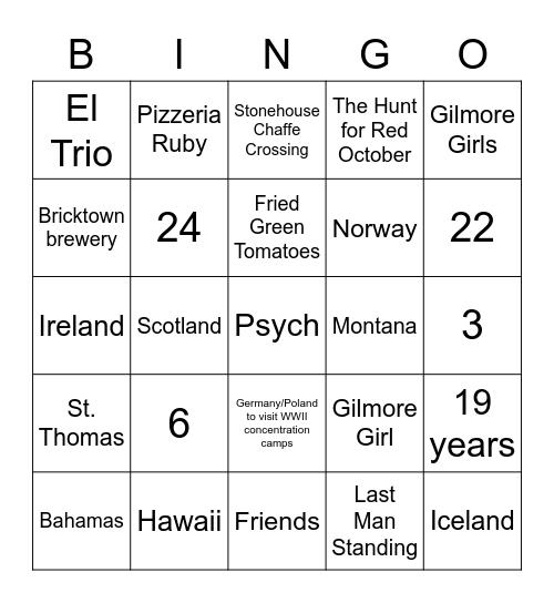 AMS Staff Bingo Card