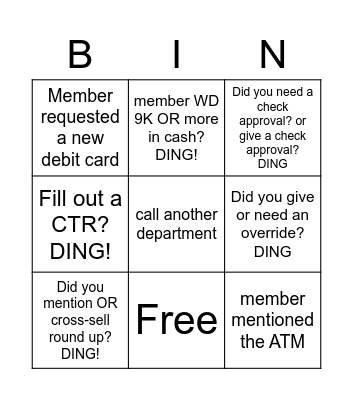 Fun Friday Bingo Card