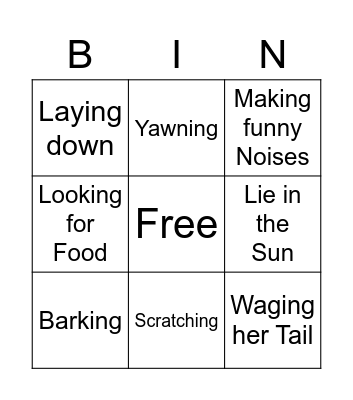 Lunas Poses Bingo Card