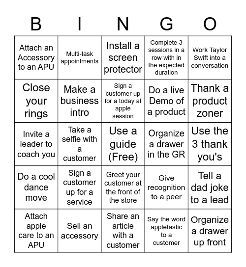 Launch Bingo GB Bingo Card