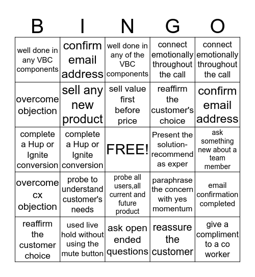 VBC Big Brother BINGO Card