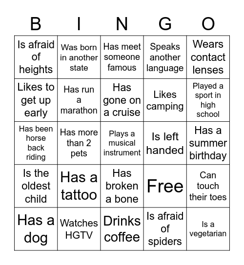 Bingo Card