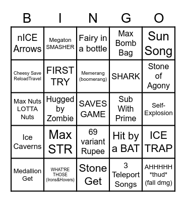 ZOOTR BINGO Card