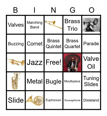 Brass Family Bingo Card