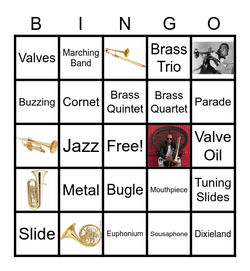 Brass Family Bingo Card