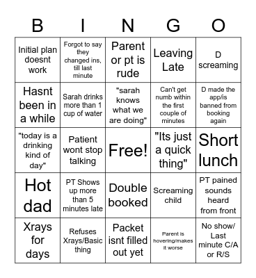 Bad Decisions Bingo Card