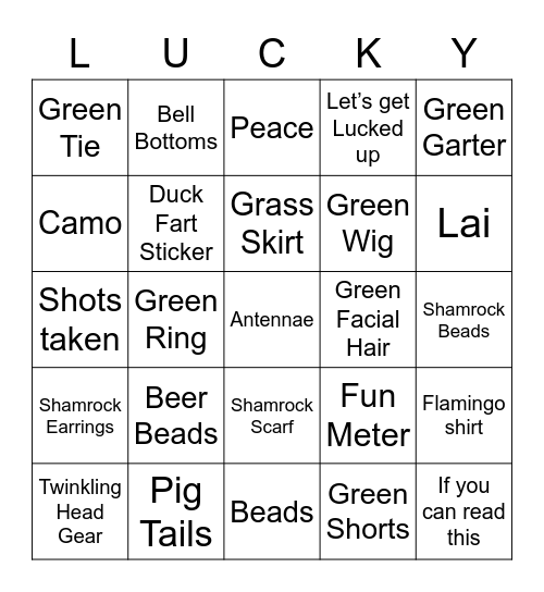 501 mini-crawl Bingo Card