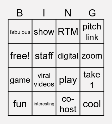 Test Bingo Card Bingo Card