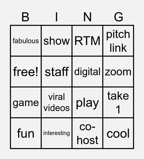 Test Bingo Card Bingo Card
