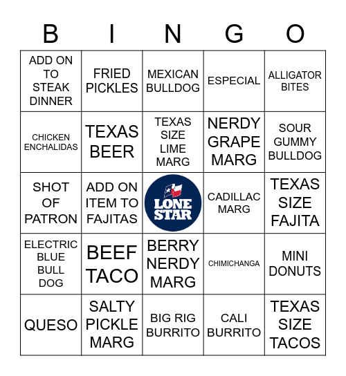 SERVER LTO BINGO Card