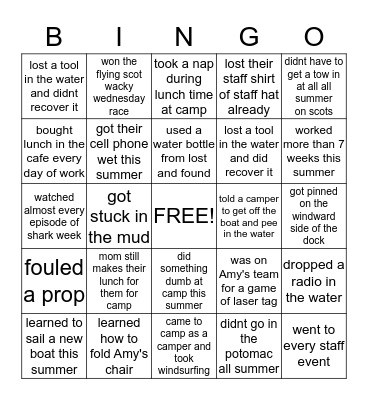 Find somone who.... Bingo Card