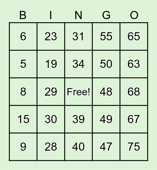 Fri-Yay BINGO...March 18 2022 Bingo Card