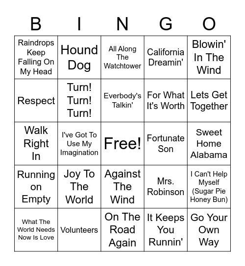 Life Is Like a Box of Chocolates Bingo Card