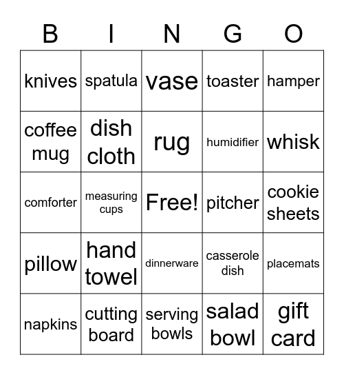 mewa Bingo Card