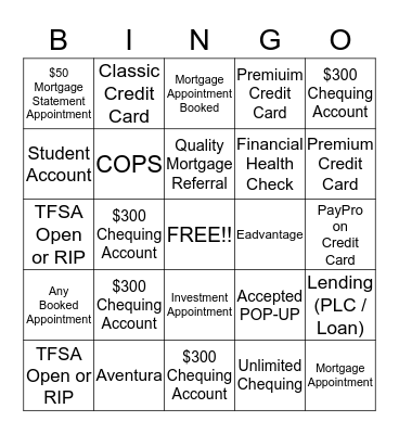REFERRAL BINGO Card