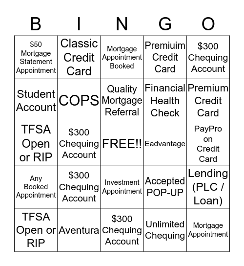 REFERRAL BINGO Card