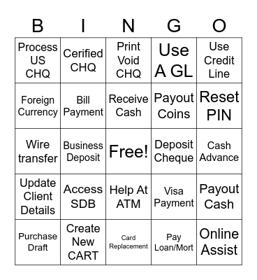 CA - Morning Bingo Card