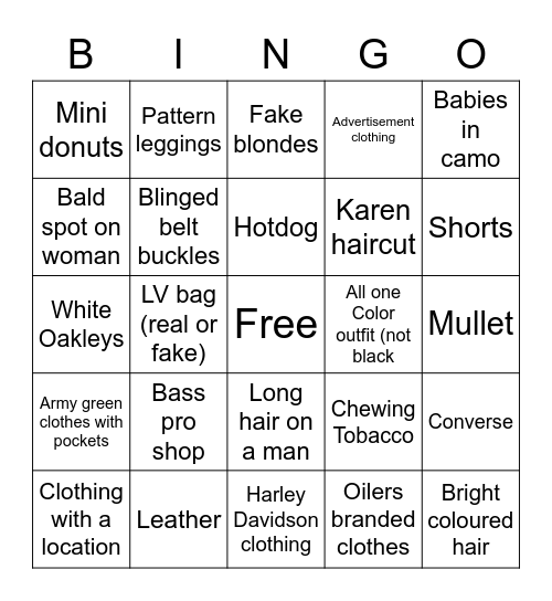 Expo level 2 Bingo Card