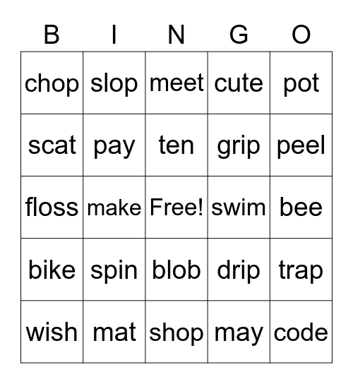 BINGO Card