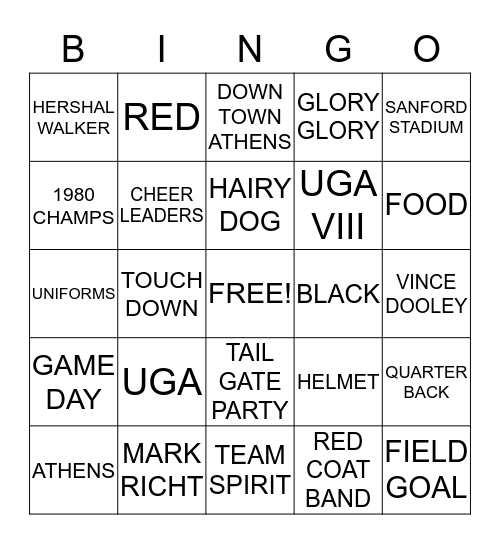 BULLDOG BINGO Card
