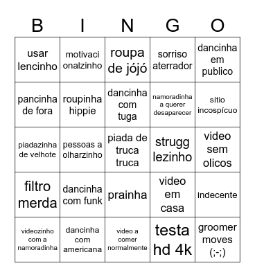 VAZ JUAO Bingo Card