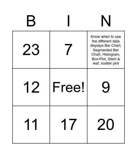 Summary Book Bingo Card