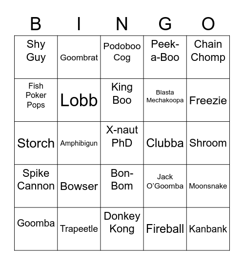 Mikail's Bingo Card (Round 1) Bingo Card