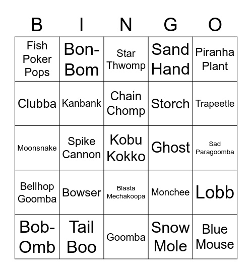 Em Jen Round 2 (Mario Enemies) Bingo Card