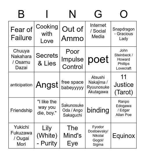 we bingoing Bingo Card