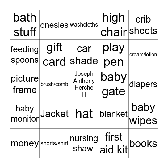 Bingo Card