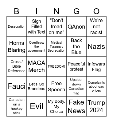 FREEDOM BINGO Card